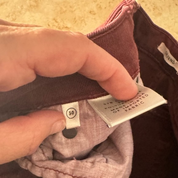 GRLFRND Karolina High Rise button fly Skinny Jeans Damson Burgundy size 30 - Picture 7 of 8